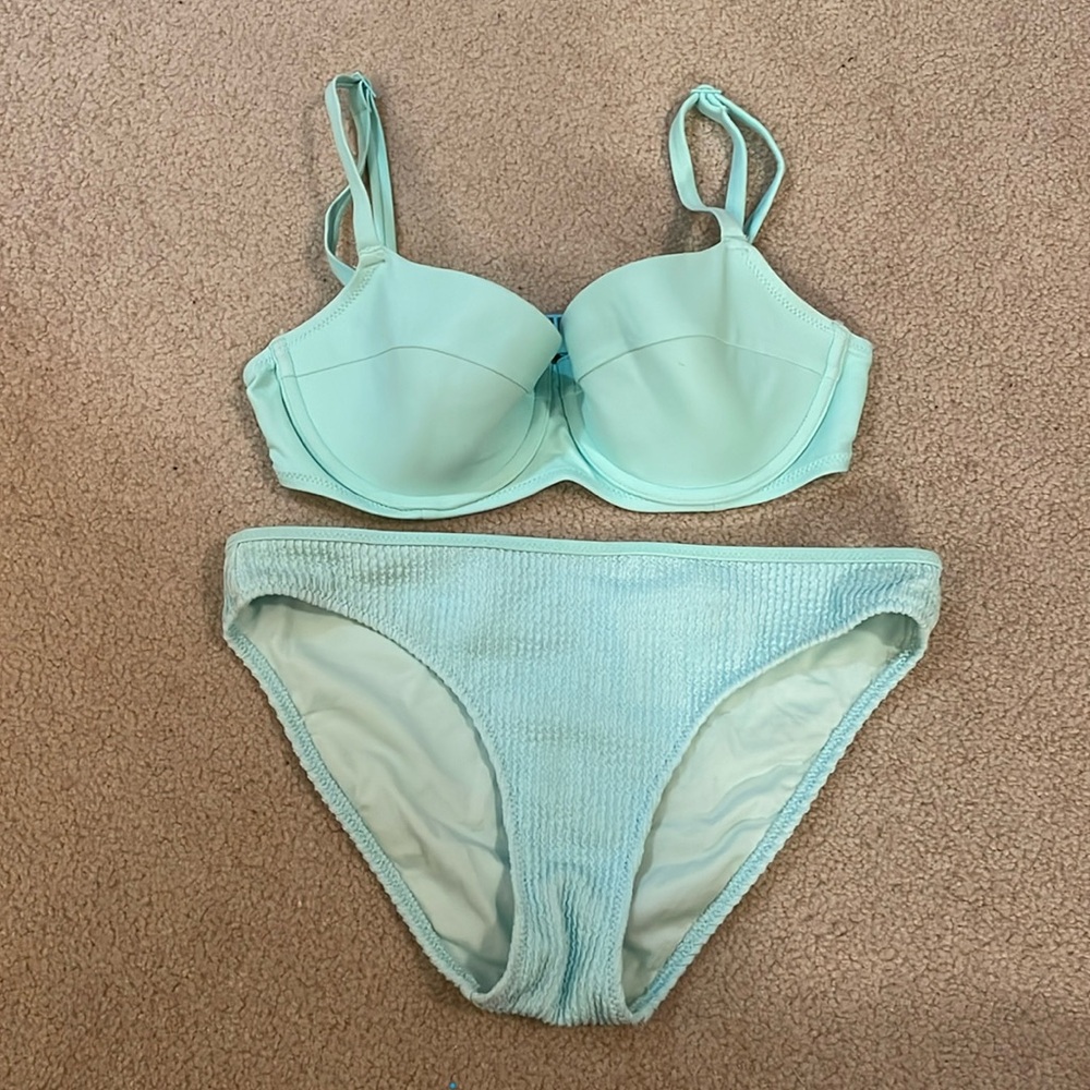 Aerie// Baby Blue Bikini Set 32D S